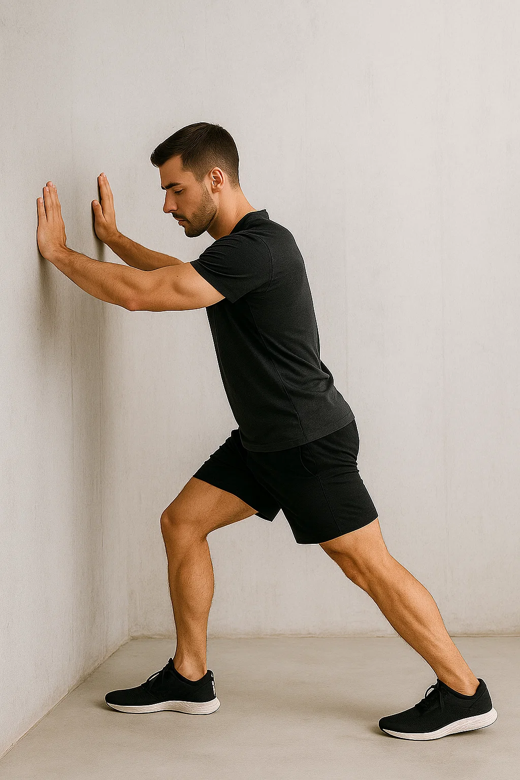 Calf stretch demonstration